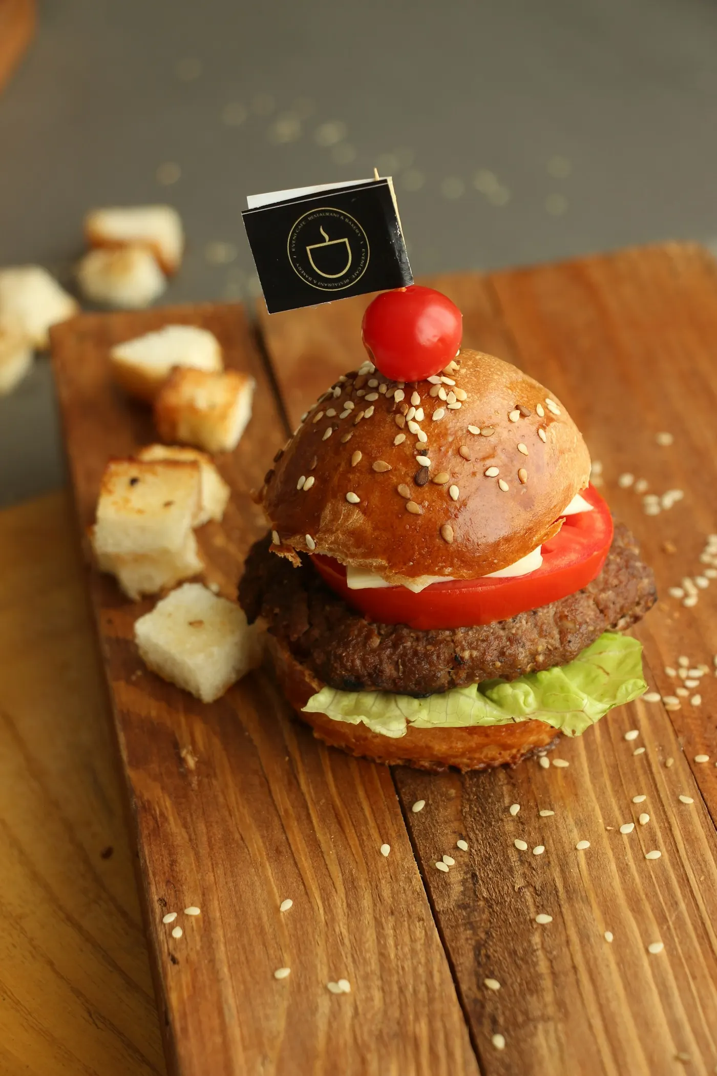 Burger servito al bancone